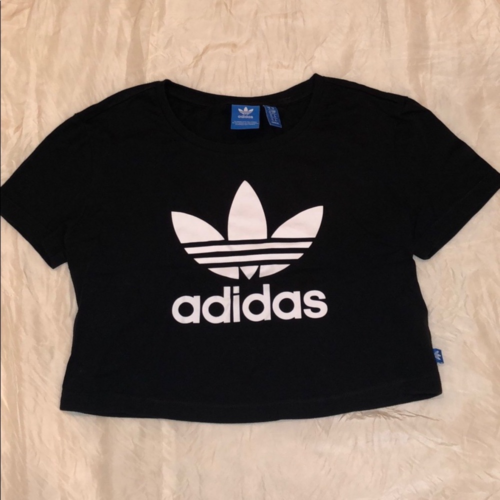 adidas logo crop top